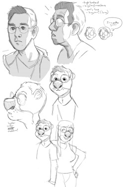 Self-portrait sketches and more otter stuff!