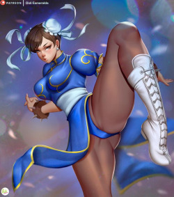 didiesmeralda:  ⭐Chun-Li | Street Fighter   NSFW Versions Lingerie | Nude on my Patreon  