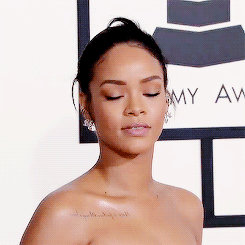 Rihanna on the 57th Annual Grammy Red Carpet x