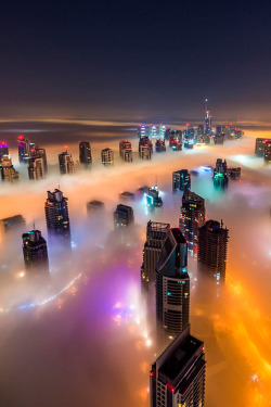 plasmatics-life:  Foggy night - Dubai |  by Dany Eid 