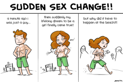 joystiksmut: Sudden Sex Change - Beach Want to see more unexpected gender swaps? 