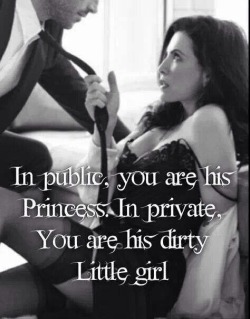 dorkilydominant:  In public you are still my dirty little girl.