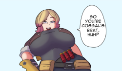 Commission: Roggy cosplaying as Penny (Fortnite) finds cosgal&rsquo;s son at a con. Thrilling conclusion in Pixiv.  Commissions / Donations  