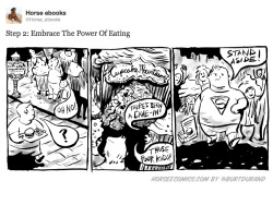 Horseecomics:  “Step 2: Embrace The Power Of Eating” Today’s Comic Shows That