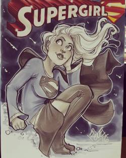 comfortandadam:  #supergirl #sketchcover by Comfort done in @copicmarker at #nycc2016   Pre-con sketches open for @grcomiccon 