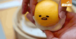 mentalflossr:  Japanese Egg Mascot Gudetama Gets Its Own Themed Cafe (and Weird Dessert) When you stab the mouth or rear end of your Gudetama pastry with a chopstick, it will vomit or defecate accordingly. 