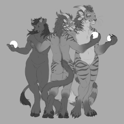 Three Graces - by HaitheTauren, Charr, and the combination of the two&hellip;