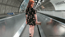 robyn-forever:  kinell:@robyn-forever and I recreated this gif we made in Brighton at Waterloo Tube Station after going to see a burlesque show in central London. Pt. 2