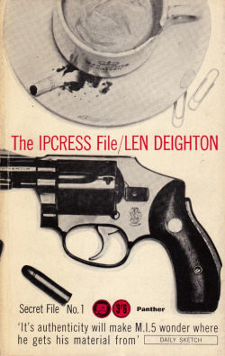 The Ipcress File, by Len Deighton (Panther, 1964).From Ebay.