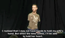 crazymime:  superwholock2013:  Meet Nick Vujicic, he was born with no arms and no legs and is, and will continue to be an absolute inspiration to me. seriously, if you are ever feeling down, listen to some of his talks… I guarantee you, you will feel
