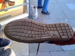 nebulousnoiz:  drdemented:*starts typing on bottom of shoe*Hacker voice: I’m in.confused person looking at snow prints: who the fcuk strapped fucking keyboards to their shoes