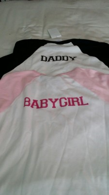 love-somuchithurts:  thedaddyshow:  Our Daddy / babygirl shirts.  Oh these are excellent for like, events and whatnot. 