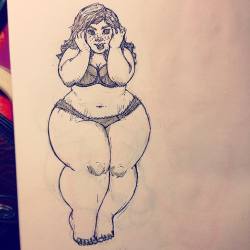 dailychubbies:  #sketch #drawing #pinup #dailychubbies