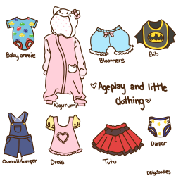 forthediapers:littlemeowx: ddlgdoodles:  ABDL: Baby-pants.com - sells diapers, onesies, footy pajamas, bibs, and shirts; boys, girls, and gender neutral clothing. cosyndry.com - sells diapers, sissy clothing, onesies, rompers, shoes, and accessories;