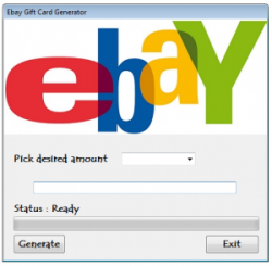 Ebay gift card generator (updated January 2014) Download link: http://bit.ly/1aFYMTf With our eBay Gift Card Generator, you will be able to generate ษ, โ or 贄 eBay gift cards. Gift card amounts will be generated at random amounts. For example,