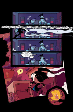Father and Daughter Quality Time almost ruined by a screaming singed weirdo that they happen to live with and occasionally feed.Buy Invader Zim #1 TODAY!
