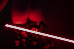 sluttylittlesecrets:  wordsmatty:  Enjoying my snow day in my Star Wars fleece pj pants! [And playing with my lightsaber … ;)] Sluttylittlesecrets  You know, it is virtually impossible to go wrong with Star Wars pajamas, especially when a lightsaber