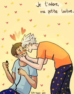 sillypeppers:  “Wow, Kaworu, I didn’t know you spoke french. What did you just say?” “I adore you, mi little lettuce.” “Oh…” _(:’3/Z)_I won’t let this artblock make me its bitch. I will fight it till the end…! Have some kawoshin