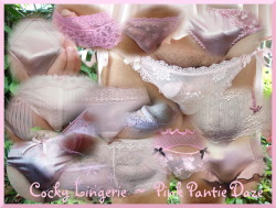 cockylingerie:  Welcome to Cocky Lingerie’s                   ~  Pink Panties Daze  ~ Just how many Pink Panties does a gurl need?   More than she has now.  Always room in the pantie drawer for more pink panties! 
