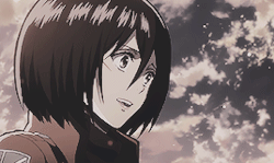 ackersoul: » Shingeki no Kyojin • one gifset per character « Mikasa Ackerman  「 ミカサ・アッカーマン 」  “ I am strong. Stronger than all of you. Extremely strong. I can kill all those titans there. Even if I’m alone “ 