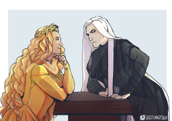 grimwcr:  Sisters Archangel Azrael and Archangel Uriel by the incredible @questionartbox (commissioned by me) Please check out Juliet’s other work. It’s beautiful. 