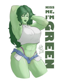 callmepo: She-Hulk got the most votes in the straw poll I did for my St. Patrick’s Day art stream. Yay!  Thank’s to all who came by tonight!  KO-FI / TWITTER  ;9