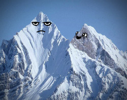 kynen:  Bless whoever looked at a picture of two mountains and thought of this.   Me and boy