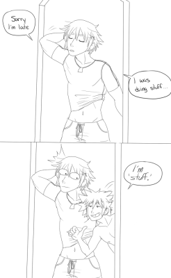 soras-majestic-butt:  another silly soriku comic based on this