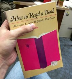 Wouldn’t it be great if you knew how to read a book so you read a book to learn how to read a book?!