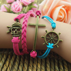 cost21-jewelry:  Hand made mult  bracelets shop at www.cost21.com  ŭ Coupon for your order. Shop link: http://www.cost21.com/anchor-leather-bracelets-c-65_102.html  Bracelets (855) &gt;  Anchor leather bracelets