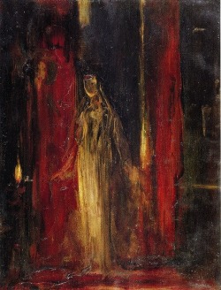 trophywivesclub:Gustave Moreau - Study for Lady Macbeth (1851)Brian De Palma - Carrie (1976)