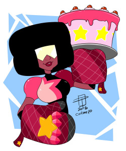 callmepo:Garnet the baker by CallMePoGiven that Garnet has baked before, I felt that that Steven would have made her special oven mitts to bake with!  Drawing happy people doing happy things seems to make me feel happy too - so I decided to make this