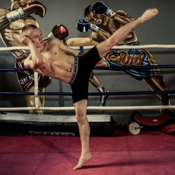 slovak-boys:  Shirtless Slovak fighter Cyril training in ring