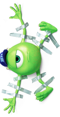 thatdisneyprincess:  theconqueringfool:  Mike Wasowski is now stuck to your blog.  oh this is cool 