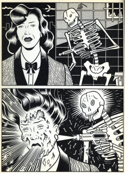 thebristolboard:  Untitled strip by Charles Burns from Taboo vol. 4, published by SpiderBaby Grafix and Publications, 1990. 