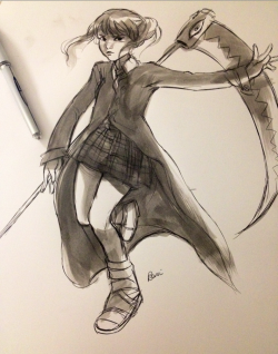 bevsi:  still some ink left from final so here’s a maka! Prepare for lots of art this summer :) 