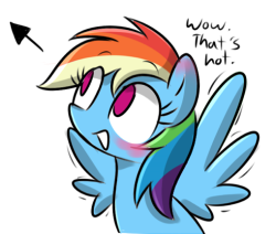 askjaquelineharkness:  the-wolf-and-co-army:  senpai-redfire:  heck-yeah-mary:  Reblog and Rainbow Dash will get a wingboner from your avatar.  last reblog of the day im now working on the comic update so yeah i just couldn’t pass this up LOL  Wait,