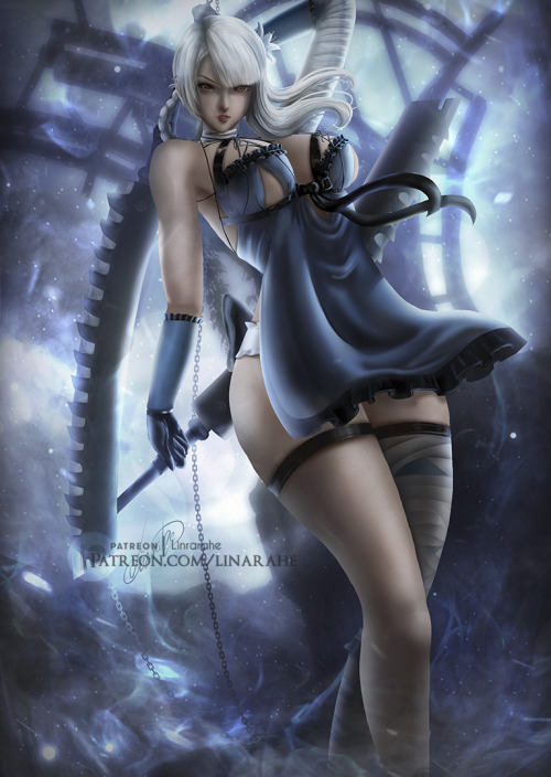 fantasy-scifi-art:  Kaine from Nier Replicant by Linarahe 