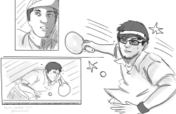Inuis:   Young Rookie Ping Pong Genius Dyrus Trains With His Coach, Oddone, To Play