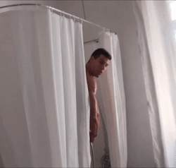 hunkdude:  #gayxxx #muscle #shower #cock #wet
