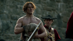 auscaps:  http://auscaps.me/2014/09/14/sam-heughan-and-tobias-menzies-shirtless-in-outlander-1-06-the-garrison-commander/