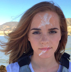 avril-obsession:  mr-floppys-celebrity-fakes:Emma Watson Facial Fake Emma just has to show off the latest facial her boyfriend gave her. 