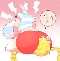 theycallhimcake:Cassie sits on Humph a lot, so….Also the thrilling conclusion to Cassie Butt Week