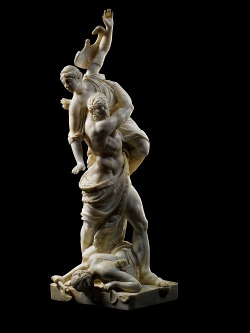 hildegardavon: Leonhard Kern, 1588-1662 Hercules and Hippolyta, ca.1615/20, alabaster, 82 cm      © Blumka Gallery, NY   In this work Kern depicts one of the ‘Twelve Labors of Hercules’, specifically the stealing of the Amazonian Queen, Hippolyta’s