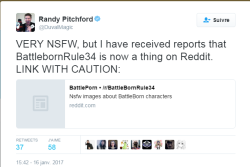   Amazing.   The game failed so hard that they link porn from the game on twitter now just to gain some players, because overwatch is so successful with its porn. And he is like “wow don’t click it, but here have a link!”How deep can you sink.No