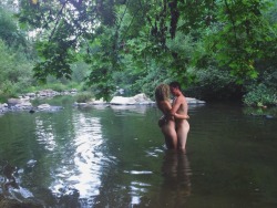 goddess-river:  dayzea:  Tonight we bathed in a beautiful spot in the river. We got drunk on blueberry moonshine. We laughed and splashed around and talked about life. Loving this soul so hard.  ☽ ⁎ ˚ * ☀ Autumn is coming ✵ ⁎ * ☾