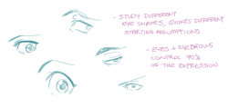 chirart:  Notes on what goes into how I do expressions/faces.I felt bad I pretty much did a “draw a circle NOW DRAW THE REST OF THE OWL” for this question so I thought to expand a bit.