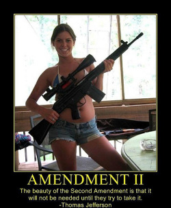What Is Wrong With This Picture? A Smiling Pregnant Teen Holding An Automatic Rifle,