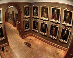 free-parking:  Francis Alÿs, Nightwatch, 2004.   Surveillance cameras observe a fox exploring the Tudor and Georgian rooms of the National Portrait Gallery at night. 
