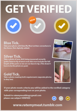 ratemymeat:  Exciting New Verification for you to achieve! - Anyone want to be our first Gold member? - submit today at ratemymeatblog@gmail.com   Something different